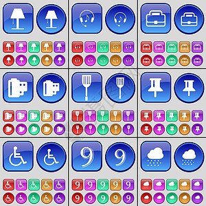 灯 耳机 手提箱 阴性胶片 帕德尔 平 残疾人 九号云 一大批多色按钮图片