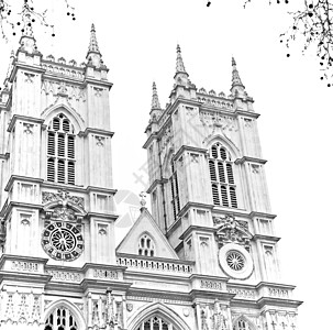 伦敦教堂英国伦敦古老建筑和宗教中的英国文学学士大教堂历史性城市教会乡村古董旅行建筑学信仰棕褐色背景
