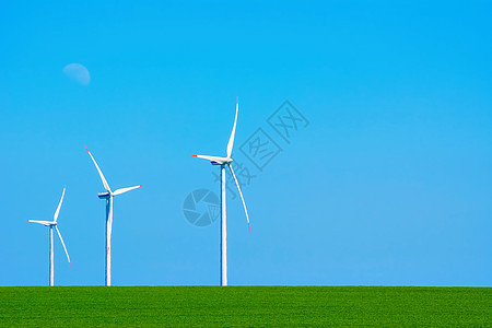 保加利亚风力涡轮力量动能发电机技术电力涡轮机热浪蓝天能源活力图片