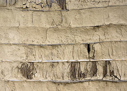 泥 竹和稻草墙纹理乡村棕色房子村庄建筑木头褐色图片
