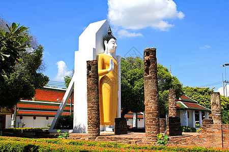 寺 彭世洛 泰国雕塑寺庙废墟宗教佛教徒微笑历史吸引力圣雄旅行图片