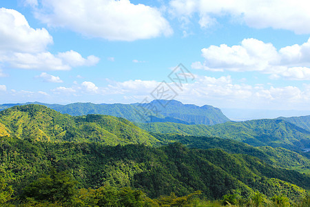 地层山脉景观 泰国Phetchabun薄雾热带环境森林风景绿色爬坡旅游植物丛林图片