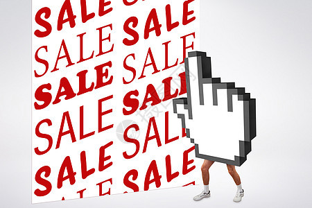 光标与腿的复合图像折扣男人零售男性老鼠广告销售购物背景图片