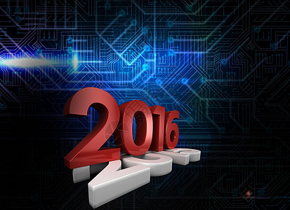 2016年图形的复合图像计算计算机未来派技术新年曲线辉光绘图电路板数字图片