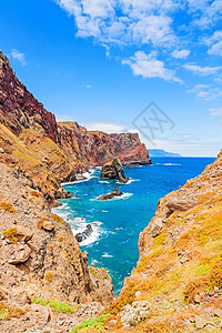 马德拉 在圣洛伦科湾火山海洋悬崖半岛海岸游览旅游海岸线岩石旅行图片