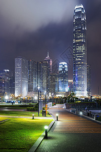 香港之夜场景商业建筑学经济城市旅行旅游顶峰市中心反射图片