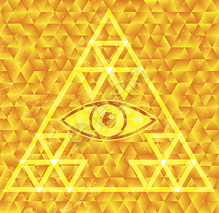 众目一目良心金子世界秘密商业太阳夹子石头三角形上帝图片
