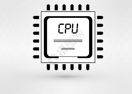 矢量 CPU 图标电路显卡电气芯片数据理器硬件插图硅片半导体图片