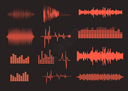 音波设置 音乐背景 EPS 10 矢量文件扬声器活力仪表展示酒吧放大器体积信号记录笔记图片