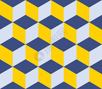 几何矢量背景 立方体形状 光幻象六边形地面创造力正方形马赛克织物墙纸建筑光学插图图片