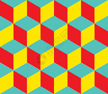 几何矢量背景 立方体形状 光幻象建筑正方形墙纸纺织品织物艺术六边形菱形光学马赛克图片