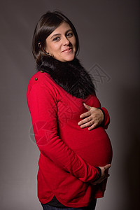 怀孕父母女性产妇母亲身体腹部白色妈妈工作室生活图片