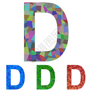 Mosaic 字体设计 - 字母D图片