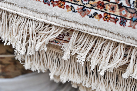 Ehtnic地毯编织挂毯地面织物羊毛手工业丝绸小地毯店铺艺术图片