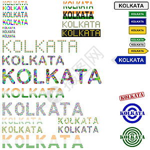 Kolkata(Calcutta)文本设计套件图片