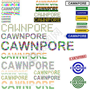 Cawnpore (Kanpur) 文本设计套件图片