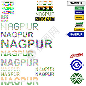 古诗字体Nagpur 文本设计套件插画