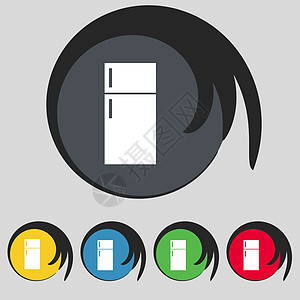 冷冻器图标符号 五个彩色按钮上的符号图片