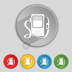 煤气 加油站标志图标 符号 有色按钮汽油柴油机活力燃料气体电脑环境车站化石插图图片