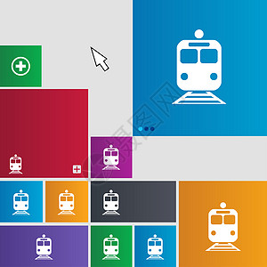 列图标符号 按钮 现代界面网站按钮 带有光标指针航程速度货物旅行列车城市隧道路线乘客车轮图片