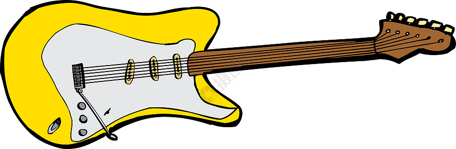黄电吉他音乐黄色重金属插图摇滚乐电吉他摇滚乐器蓝调图片