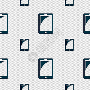 平板符号图标 智能手机按钮 无缝模式和几何纹理电话插图笔记本展示屏幕上网触摸屏工具药片白色图片