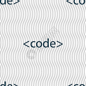 代码符号图标 编程语言符号 无缝模式和几何纹理邮票令牌服务器插图文本脚本互联网语言质量标签图片