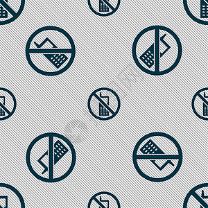 移动电话是被禁止的图标符号 无缝模式与几何纹理招牌穿越细胞危险徽章电话插图指示牌警告注意力图片