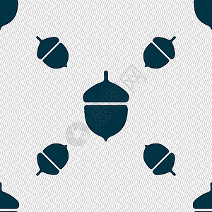 橡树图标标志 无缝图案和几何纹理橡木植物风格网络按钮灌木季节盆栽圆形叶子图片