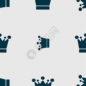 皇冠图标符号 无缝抽象背景 有几何形状权威国王个性力量女王字体插图金属金子卡通片图片