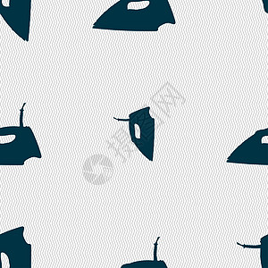 铁图标符号 无缝图案与几何纹理房子裙子组织电缆电气家务家政纽扣裁缝衣服图片