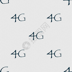 4G 符号图标 移动电信技术符号 无缝抽象背景和几何形状等同插图质量标签按钮边界数据令牌框架标准电话图片
