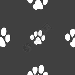 灰色背景上的无缝图案   info whatsthis兔子卡通片动物打印野生动物邮票地面插图痕迹食物图片