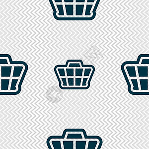 购物墨盒图标符号 无缝图案和几何纹理圆圈标签插图徽章导航篮子网络质量按钮零售图片