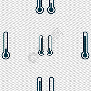 温度计温度图标符号 无缝图案和几何质地网络诊断控制气候季节空气插图晴天摄氏度涡轮机图片