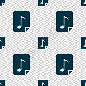 音频 MP3 文件图标符号 无缝抽象背景和几何形状用户电脑软件下载表格插图网络音乐格式文件夹图片