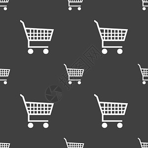 灰色背景上的无缝模式   info whatsthis购物车购物艺术横幅帐户零售产品篮子顾客商业图片