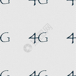 4G 符号图标 移动电信技术符号 无缝抽象背景和几何形状等同标准插图标签令牌按钮边界电话数据框架质量图片