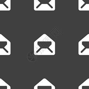 邮件 信封 字母图标符号 灰色背景上的无缝图案写作邮戳艺术卡片商业邮资电子邮件插图邀请函办公室图片