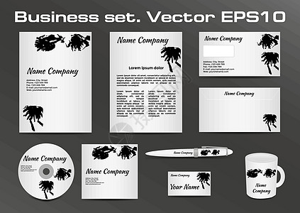 商业成套 黑白墨水笔徽标类型设计 用于贵公司的公司身份图片