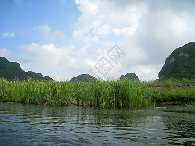 越南 宁平Trang An 宁平Ninh Binh海洋天气天空池塘蓝色钓鱼漂浮风景假期孤独图片