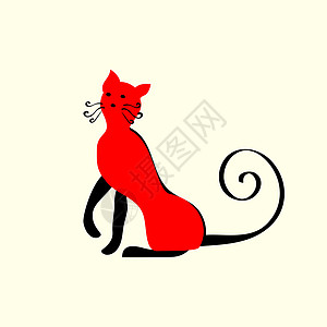 高级红猫装饰品图片