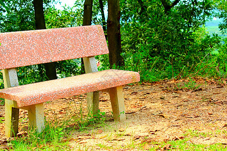 园里的石板公园椅子绿色场地大理石座位场景草地石头花园图片