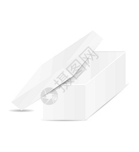 开放白空框船运包装零售礼物纸盒纸板品牌店铺商品白色图片
