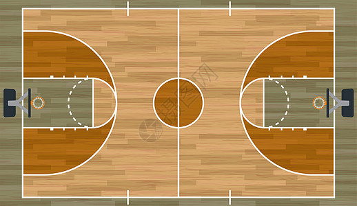 现实的篮球法庭插图鸟瞰图边界边线硬木运动木头游戏木地板篮球场图片