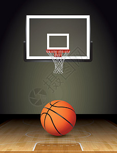 篮球球赛和Hooop IOU 说明木头元素插图木地板边线海报邀请函设计轮缘传单图片