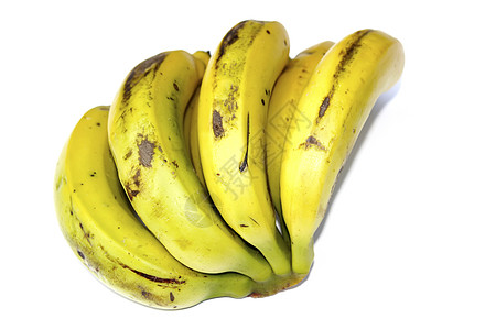 白背景孤立的里普香蕉饮食组织小路水果食物小吃黄色剪裁宏观白色背景图片