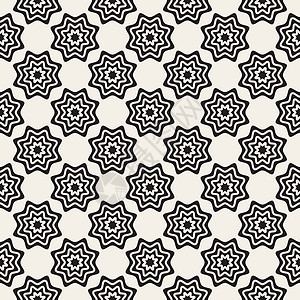 矢量无密封的黑白圆形星际Burst线形状模式图片
