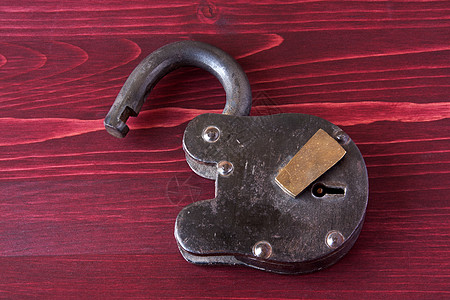 旧时装锁金属古董钥匙锁孔安全挂锁图片
