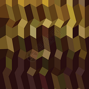抽象低多边形背景头颅三角马赛克折纸多面体棕色像素化绿色黄色三角形图片